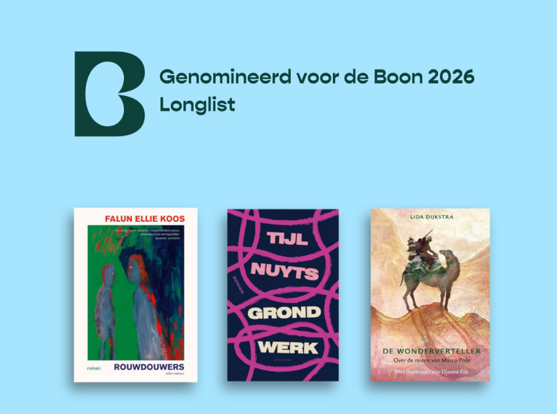 Drie boeken van VBK op de longlist van de Boon