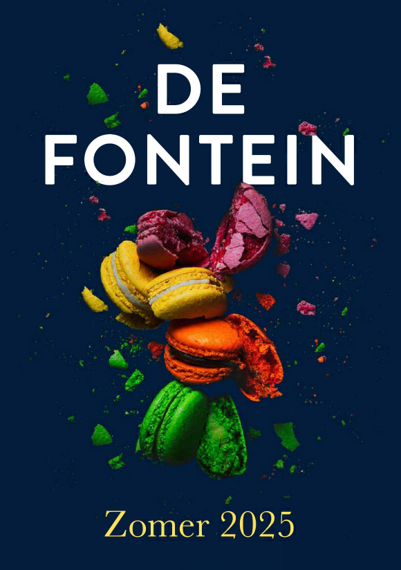 Brochure met alle nieuwe titels die uitkomen in de zomer 2025 voor uitgeverij De Fontein